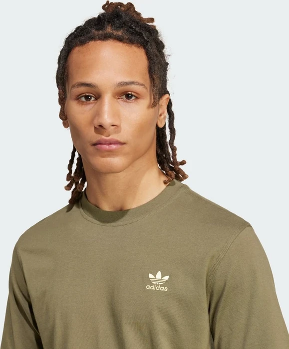 adidas Trefoil Essentials T-Shirt kurzarm olive strata (Herren)