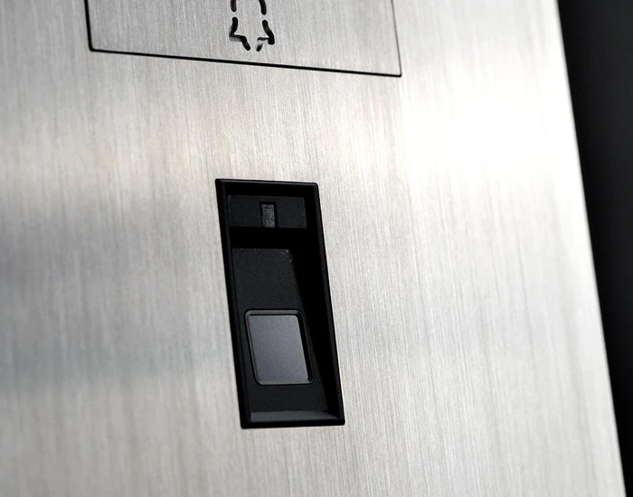 DoorBird D2101FV Fingerprint 50 IP Video Türstation mit 1 Ruftaste anthrazit grau, Edelstahl, pulverbeschichtet, seidenmatt