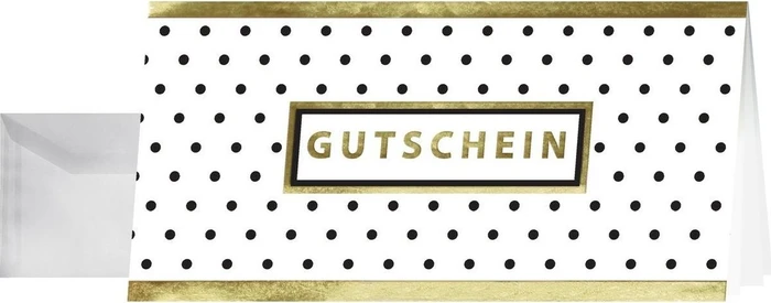 Sigel Gutscheinkarten Golden Glimmer Universalpapier weiß, 210x105mm, 185g/m², 10 Blatt