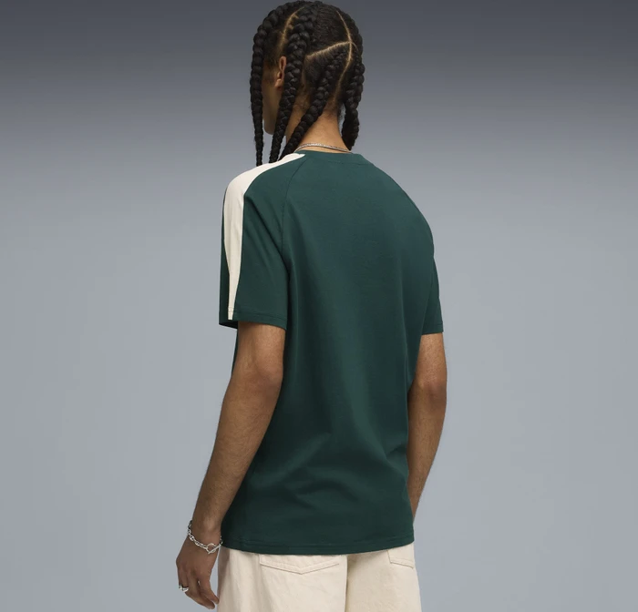 Puma T7 T-Shirt kurzarm green terrain/alpine snow (Herren)