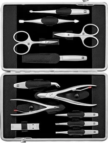 Zwilling Reißverschluss-Etui Maniküre/Pediküre-Set 12-teilig schwarz