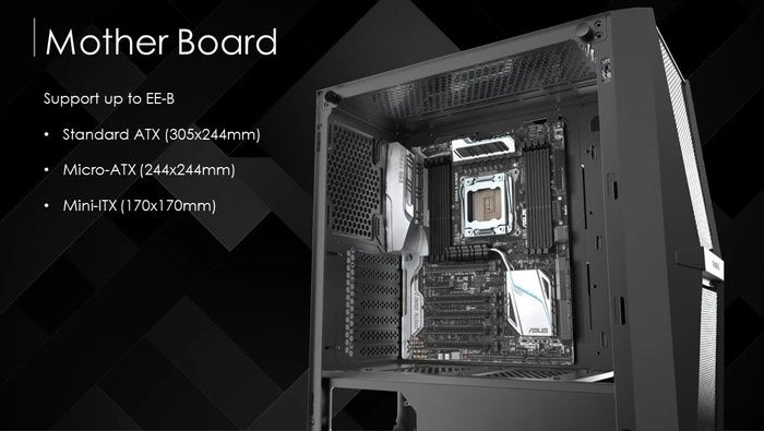 Raijintek Silenos MS, schwarz, Glasfenster