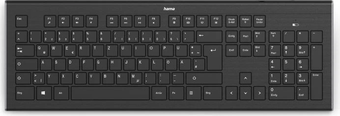 Hama Cortino Funktastatur, schwarz, USB, DE