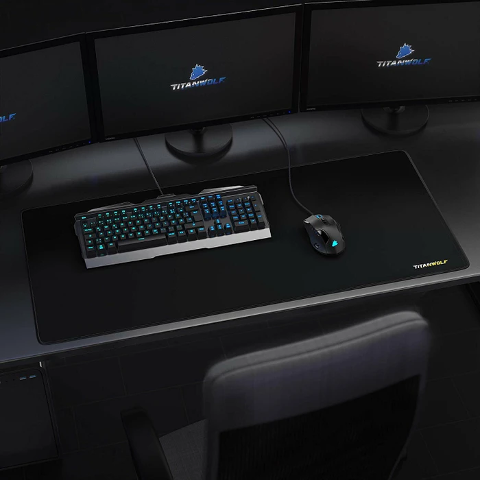 Titanwolf Yellow Stroke XXL Speed Gaming-Mauspad, schwarz/gelb