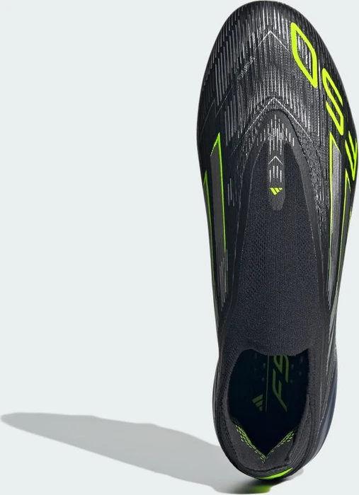 adidas F50 Elite Laceless FG core black/iron metallic/lucid lemon