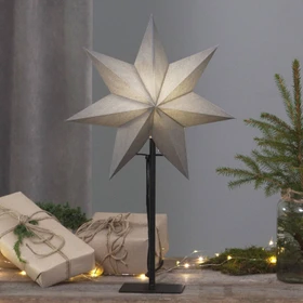 Star Trading Ozen Papierstern mit Ständer 55cm schwarz 1x E14