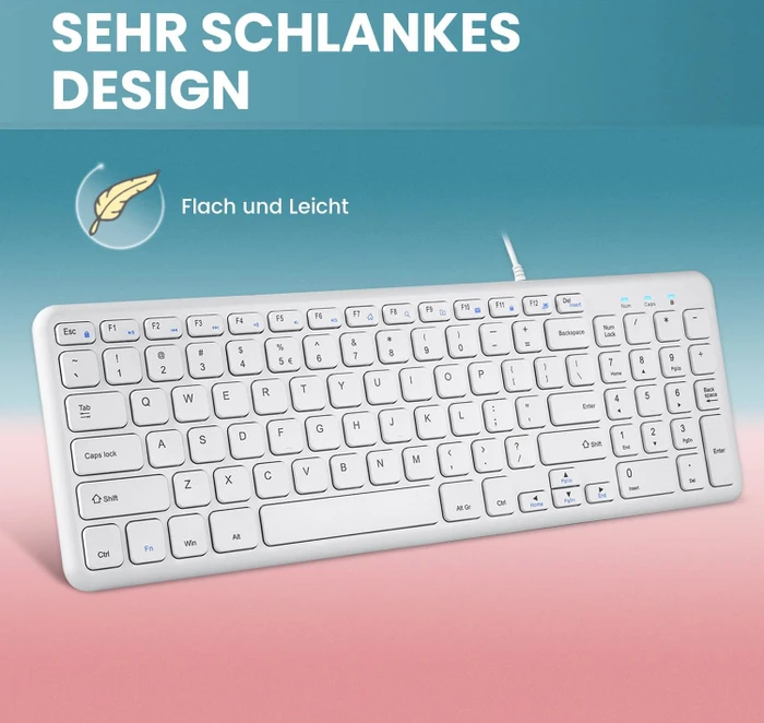 Perixx Periboard-213, weiß, USB, DE