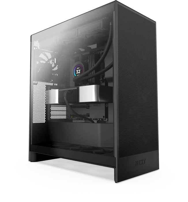 NZXT H7 Flow [2024] Matte Black, Glasfenster