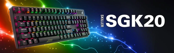 Sharkoon Skiller SGK20, LEDs RGB, Huano BROWN, USB, DE