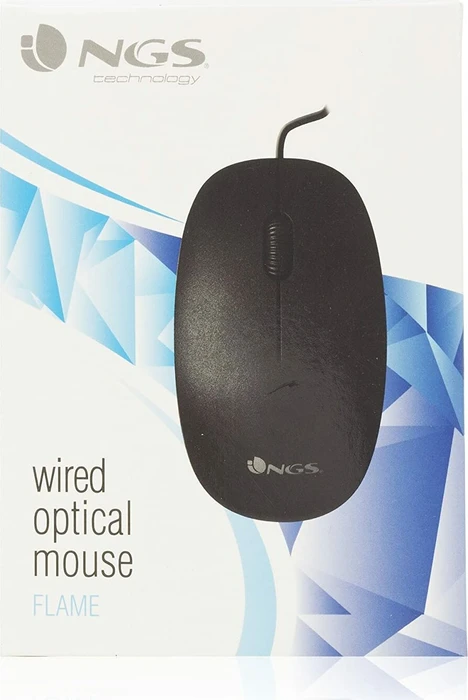 NGS Flame Wired Mouse schwarz, USB