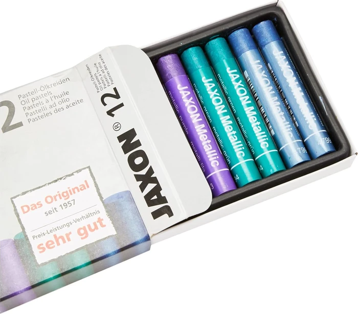 Jaxon Metallic Ölpastellkreide, 6 Farben, 12er-Set