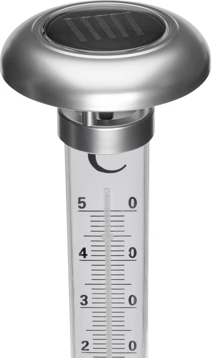 TFA Dostmann Solino Gartenthermometer mit Solarbeleuchtung, analog