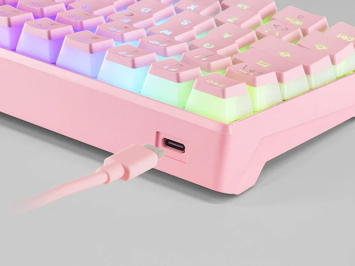 Mars Gaming MKULTRA, rosa, LEDs RGB, Gaote Outemu SQ BLUE, USB, ES/US