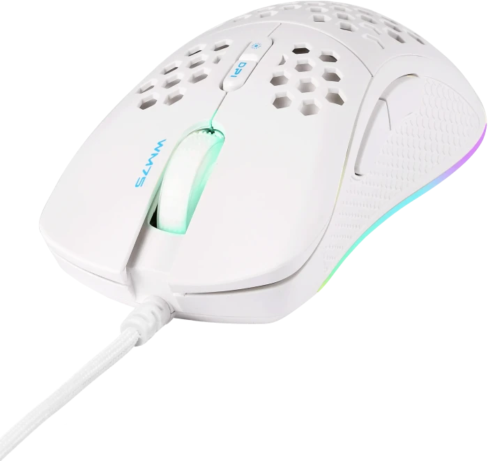 Deltaco WM75 Ultra-Light Gaming Mouse weiß, USB