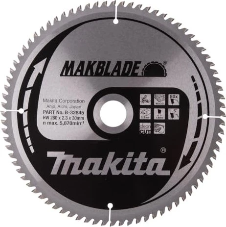 Makita Makblade Kreissägeblatt 80Z, 260x2.3x30mm, 1 Stück