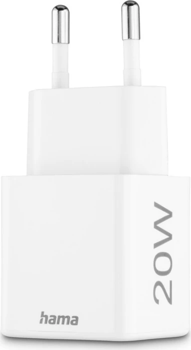 Hama Schnellladegerät 1x USB-C 1x USB-A Mini-Ladegerät PD 20 W weiß