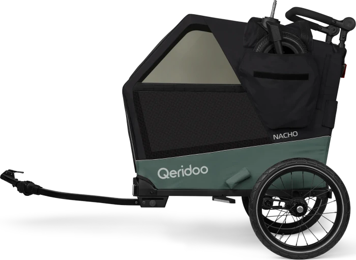 Qeridoo Nacho M Fahrradanhänger grün (Modell 2025)