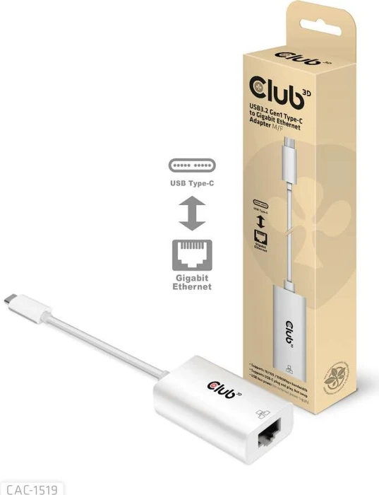 Club 3D LAN-Adapter, RJ-45, USB-C 3.0 [Stecker]
