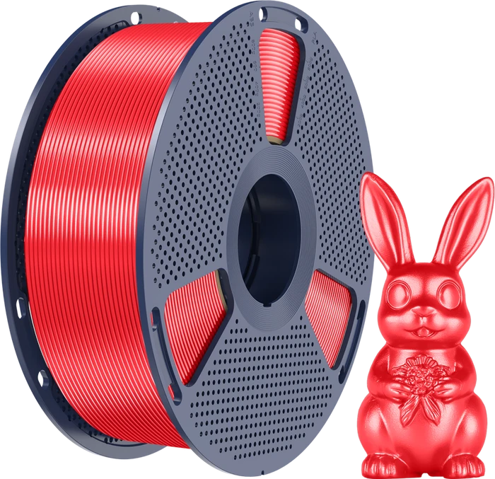 Sunlu Silk PLA+, rot, Spule, 1.75mm, 1.00kg