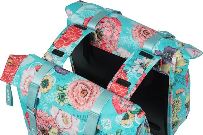 Basil Bloom Field MIK Doppeltasche Gepäcktasche blau
