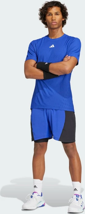 adidas Tennis Pro Airchill FreeLift Funktionsshirt kurzarm lucid blue/black (Herren)