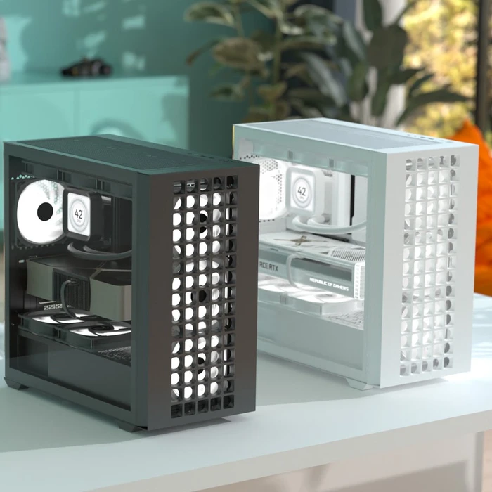 AeroCool D302A White, inkl. 4x Lüfter, Glasfenster