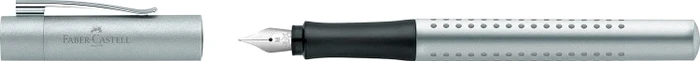 Faber-Castell Füller Grip 2011 silber, rechte Hand/linke Hand, mittel (140900) – Bild 2 von 5