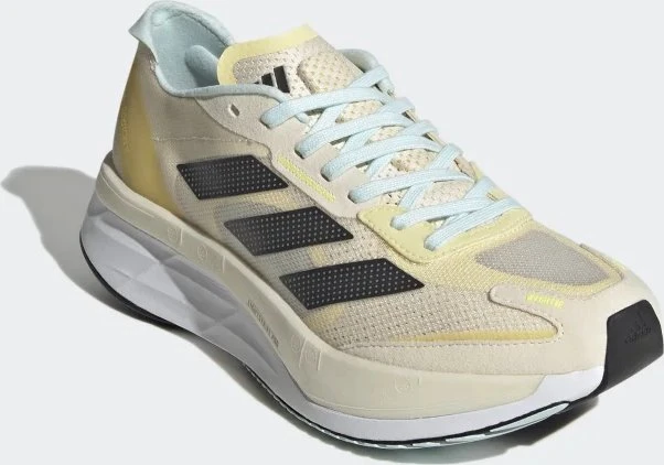 adidas Adizero Boston 11 ecru tint/night metallic/beam yellow (Damen)
