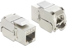 DeLOCK Keystone Modul RJ-45 Buchse/Verlegekabel Cat6a