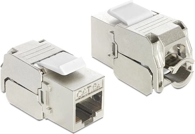 DeLOCK Keystone Modul RJ-45 Buchse/Verlegekabel Cat6a