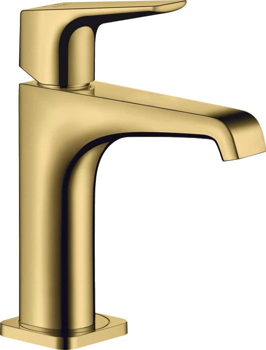 Hansgrohe Axor Citterio 130 mit Hebelgriff und Ablaufgarnitur polished goldoptik