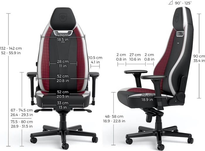 noblechairs Legend Black/White/Red Gamingstuhl, schwarz/weiß/rot