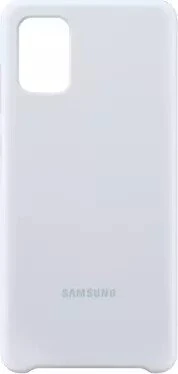 Samsung Silicone Cover für Galaxy A71 silber