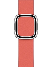 Apple modernes Lederarmband Medium für Apple Watch 40mm zitruspink