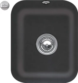 Villeroy & Boch Cisterna 45 Unterbau Becken mittig mit Ablauffernbedienung pure black
