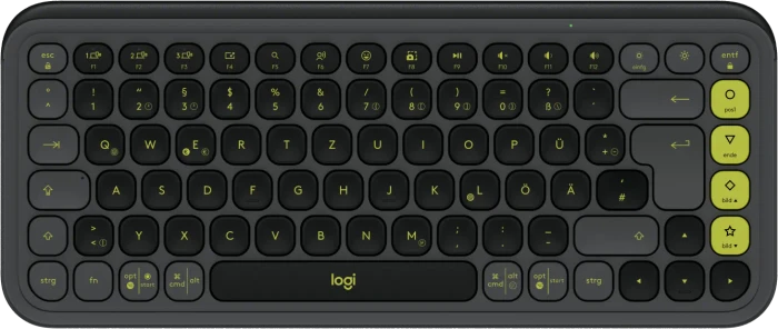 Logitech POP Icon Keys, Graphite & Green, Logi Bolt, USB/Bluetooth, DE