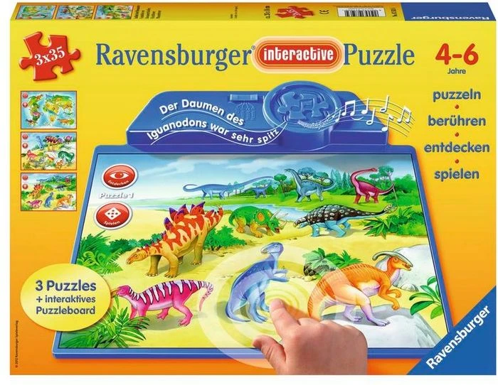 Ravensburger Puzzle Im Reich der Dinosaurier Pflanzenfresser Fleischfresser Fundstellen von Dinosaurierfossilien