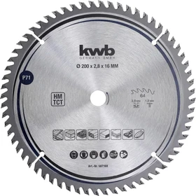 kwb Präzision Kreissägeblatt 64Z, 200x1.8x16mm, 1 Stück