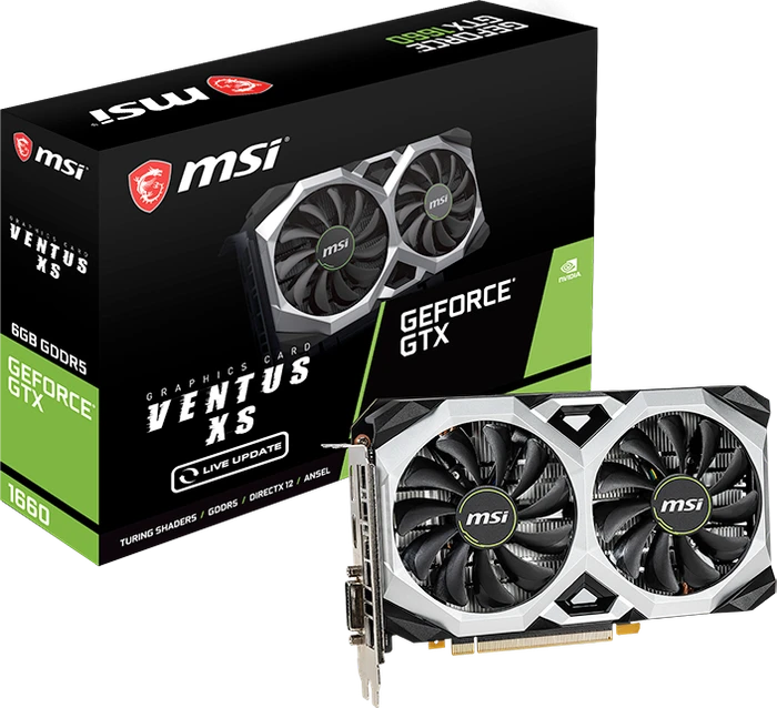 MSI GeForce GTX 1660 Ventus XS 6G V1, 6GB GDDR5, DVI, HDMI, DP