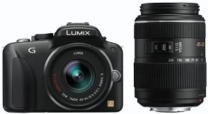 Panasonic Lumix DMC-G3 schwarz mit Objektiv Lumix G Vario 14-42mm 3.5-5.6 ASPH OIS und Lumix G Vario 45-200mm 4.0-5.6 OIS