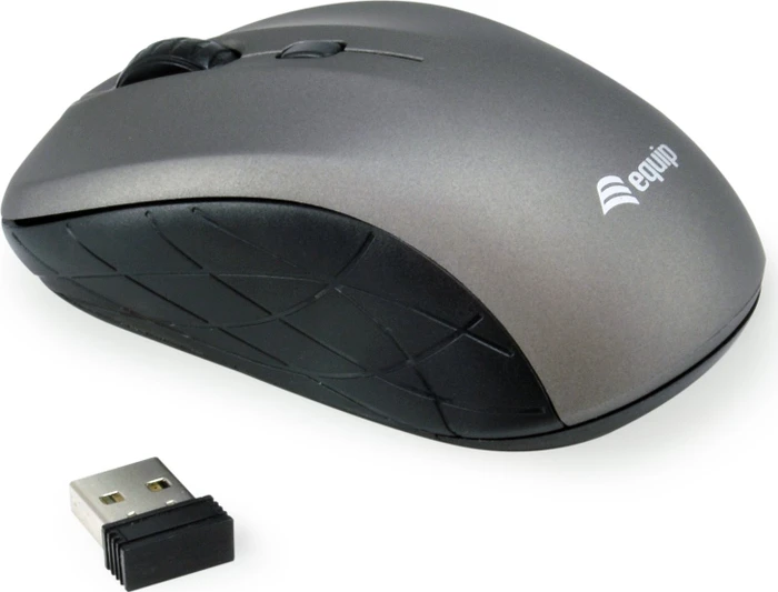 Equip Life kabellose optische Mini Maus grau, USB