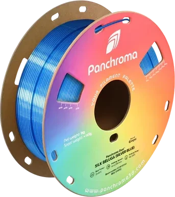 Polymaker Panchroma Dual Silk PLA, Beluga (Silver-Blue), Spule, 1.75mm, 1.00kg