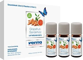 Venta Bio-Duft Grapefruit-Sandelholz Duftöl, 30ml (3x 10ml)