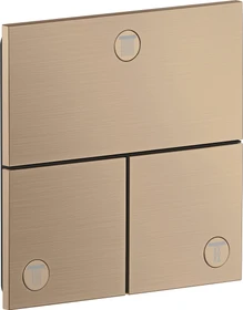 Hansgrohe Axor ShowerSelect ID eckig Kontrollfeld Ventil für 3 Verbraucher brushed red gold