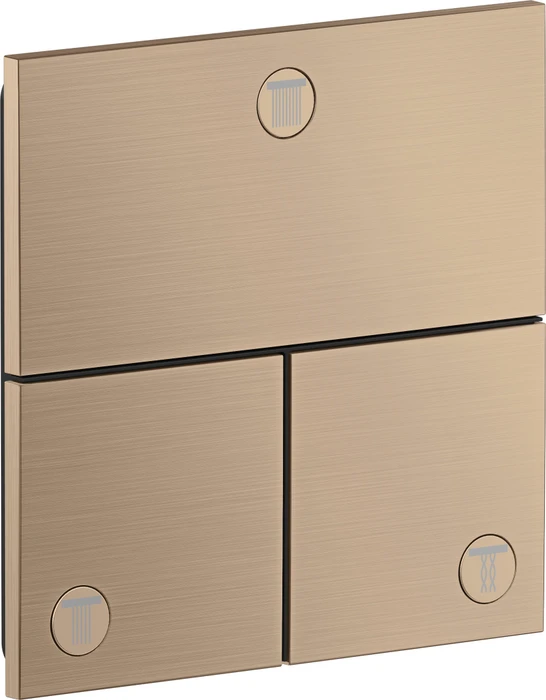 Hansgrohe Axor ShowerSelect ID eckig Kontrollfeld Ventil für 3 Verbraucher brushed red gold