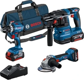 Bosch Professional Akku-Maschinenset inkl. Tasche + 3 Akkus 4.0Ah