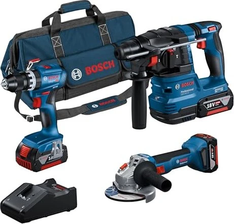 Bosch Professional Akku-Maschinenset inkl. Tasche + 3 Akkus 4.0Ah