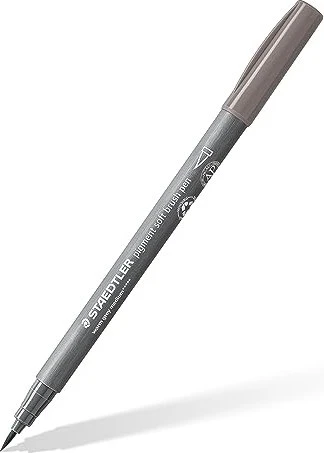 Staedtler pigment soft brush pen 372 warmgrau medium, 10er-Pack