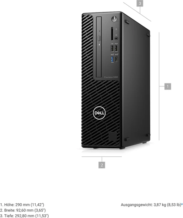 Dell Precision 3460 SFF Workstation, Core i7-14700, 16GB RAM, 512GB SSD
