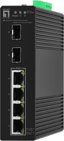 LevelOne IGS Hilbert Industrial Railmount Gigabit Smart Switch, 4x RJ-45, 2x SFP, 60W PoE+ (IGS-2106P / 55054007101)